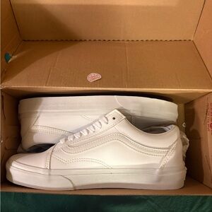 Vans White Low-Top Skate Sneakers